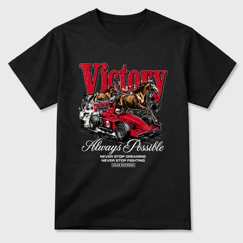 Always Possible Graphic T-Shirt sneaker match tee designed for the Air Jordan 4 Toro Bravo, featuring coordinated color options for a perfect streetwear match. Black 2 shirt.
