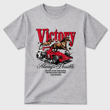 Always Possible Graphic T-Shirt sneaker match tee designed for the Air Jordan 4 Toro Bravo, featuring coordinated color options for a perfect streetwear match. Heather Grey 2 shirt.