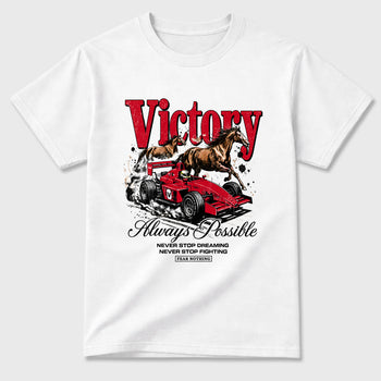 Always Possible Graphic T-Shirt sneaker match tee designed for the Air Jordan 4 Toro Bravo, featuring coordinated color options for a perfect streetwear match. White 2 shirt.