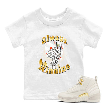 12s Phantom shirts to match jordans Always Winning sneaker match tees Air Jordan 12 WMNS Phantom match shoes to clothes SNRT Sneaker Tees Youth Baby White 1 tee