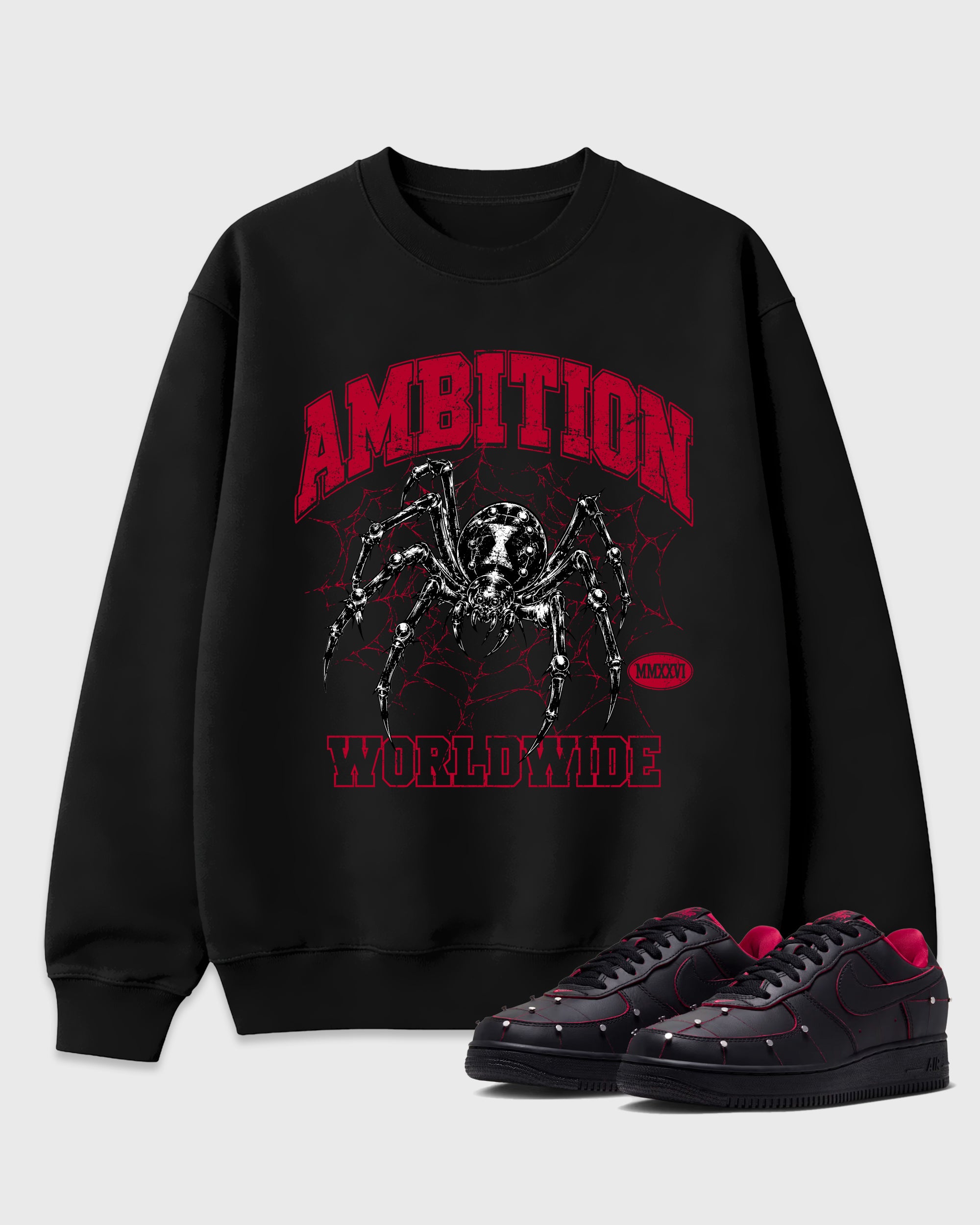 Ambition Graphic T-Shirt featuring original streetwear artwork designed to match the Air Force 1 Nightmare. Black 1 Graphic Tee.