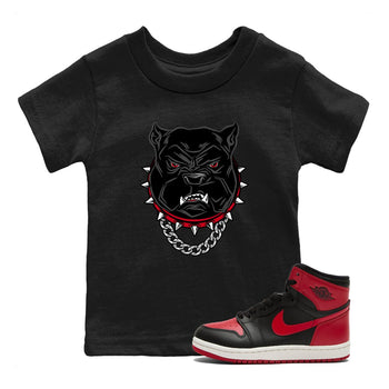 Jordan 1 High '85 "Bred" Graphic shirts Angry Bulldog shirts Air Jordan 1 '85 Bred best t-shirts to wear with jordans SNRT Sneaker Tees Youth Baby Black 1 tee