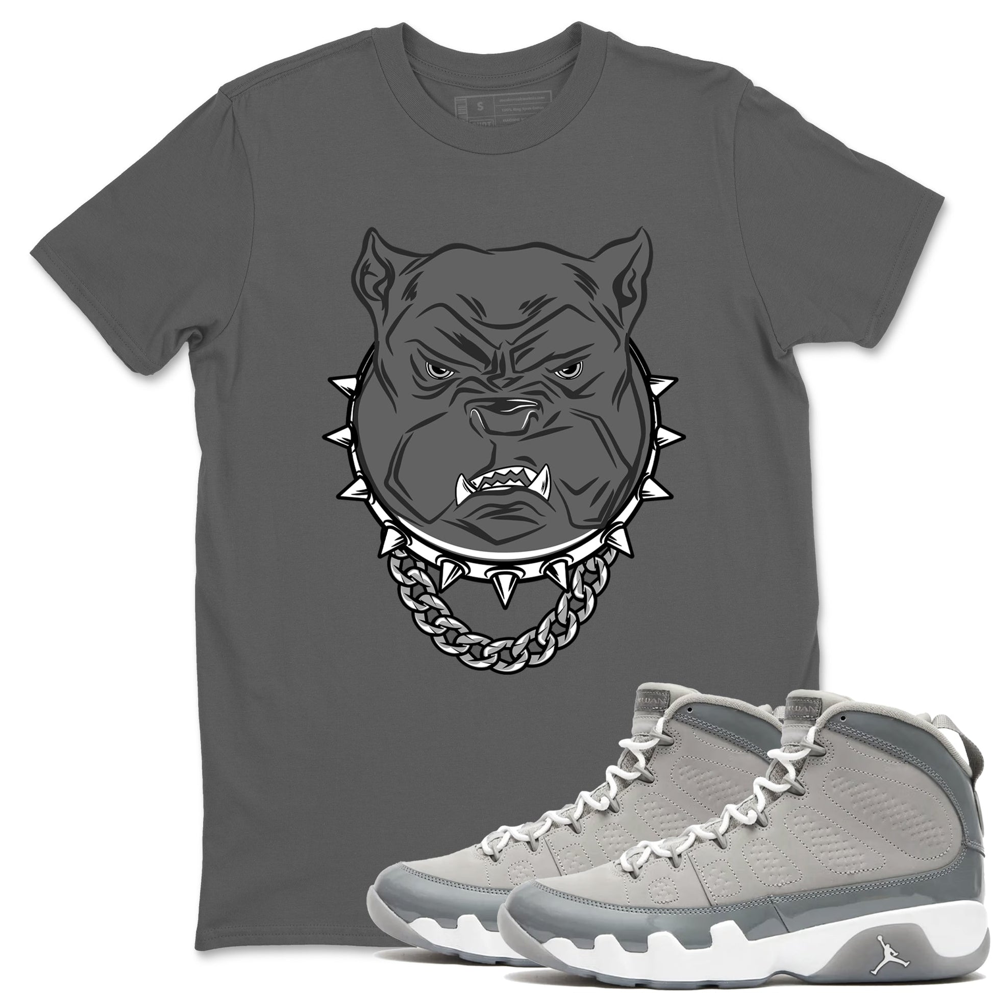 9s Cool Grey shirts to match jordans Angry Bulldog best t shirts to wear with jordans AJ 9 Retro Cool Grey match shoes to clothes SNRT Sneaker Tees unisex cotton Cool Grey 1 shirts