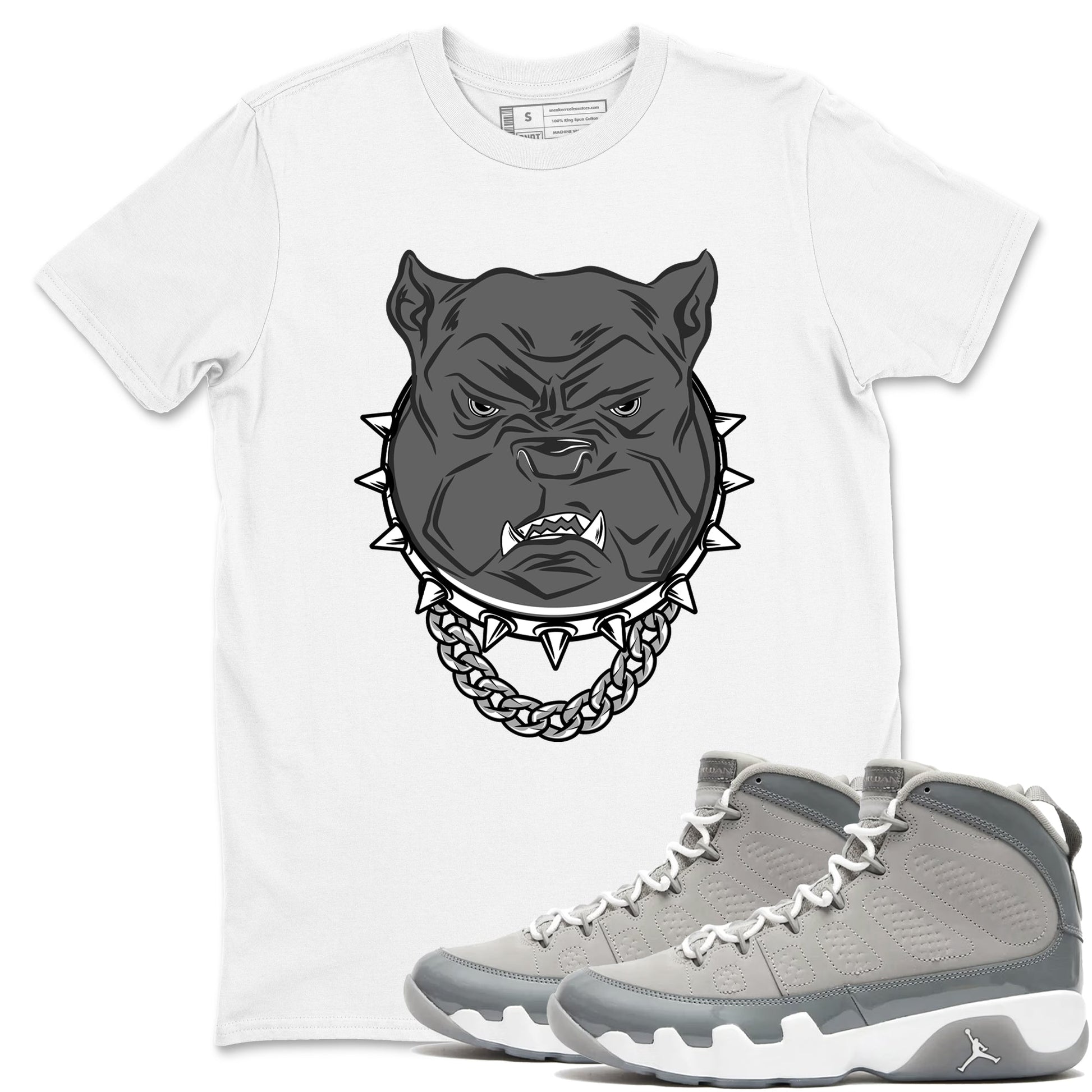 9s Cool Grey shirts to match jordans Angry Bulldog best t shirts to wear with jordans AJ 9 Retro Cool Grey match shoes to clothes SNRT Sneaker Tees unisex cotton White 1 shirts