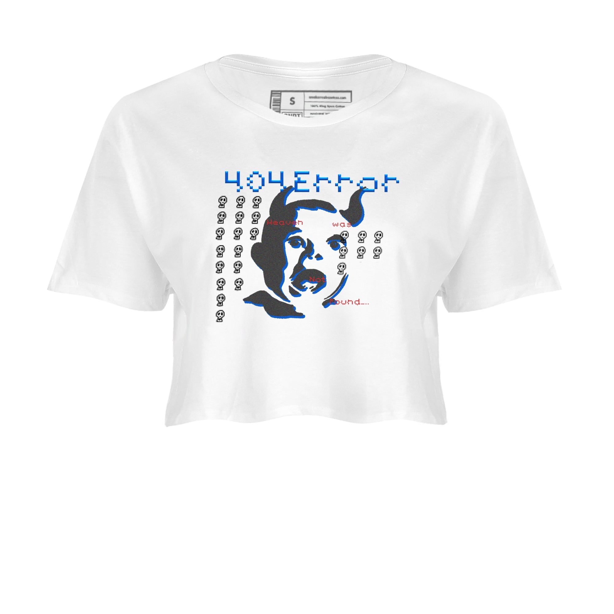 Air Force 1 404 Error shirt to match jordans Are You Blessed sneaker tees Air Force 1 404 Error SNRT Sneaker Release Tees White 2 crop length shirt
