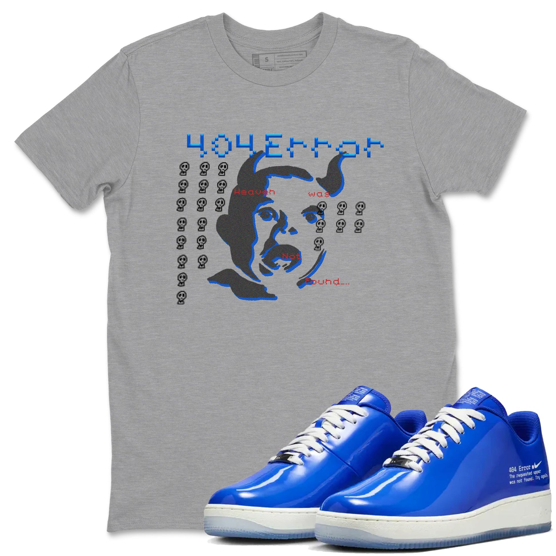 Air Force 1 404 Error shirt to match jordans Are You Blessed sneaker tees Air Force 1 404 Error SNRT Sneaker Release Tees unisex cotton Heather Grey 1 crew neck shirt