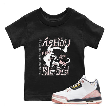 3s Vintage Floral shirt to match jordans Are You Blessed sneaker tees Air Jordan 3 Vintage Floral SNRT sneaker release tees baby toddler Black 1 cotton Shirt