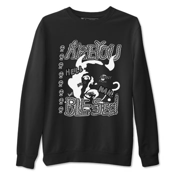 4s Wet Cement shirts to match jordans Are You Blessed sneaker match tees Air Jordan 4 SE Wet Cement SNRT Sneaker Release Tees unisex cotton Black 2 crew neck shirts