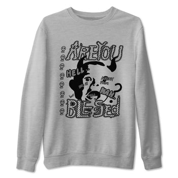 4s Wet Cement shirts to match jordans Are You Blessed sneaker match tees Air Jordan 4 SE Wet Cement SNRT Sneaker Release Tees unisex cotton Heather Grey 2 crew neck shirts