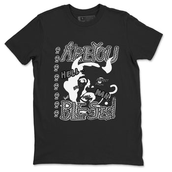4s Wet Cement shirts to match jordans Are You Blessed sneaker match tees Air Jordan 4 SE Wet Cement SNRT Sneaker Release Tees unisex cotton Black 2 crew neck shirts