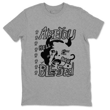 4s Wet Cement shirts to match jordans Are You Blessed sneaker match tees Air Jordan 4 SE Wet Cement SNRT Sneaker Release Tees unisex cotton Heather Grey 2 crew neck shirts