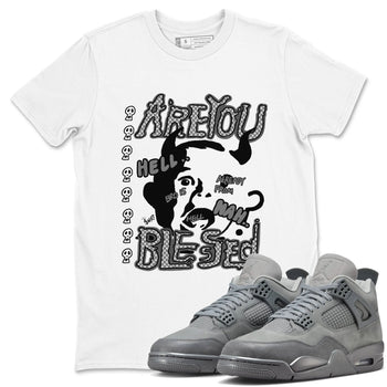 4s Wet Cement shirts to match jordans Are You Blessed sneaker match tees Air Jordan 4 SE Wet Cement SNRT Sneaker Release Tees unisex cotton White 1 crew neck shirts