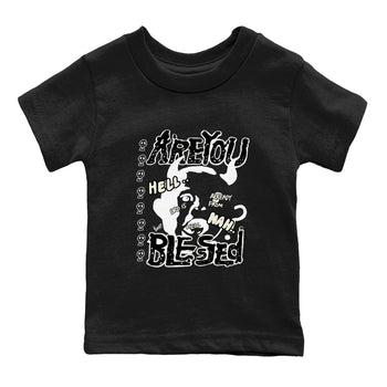 AJ5 Sail shirt to match jordans Are You Blessed sneaker tees Air Jordan 5 Sail SNRT sneaker release tees baby toddler Black 2 cotton Shirt
