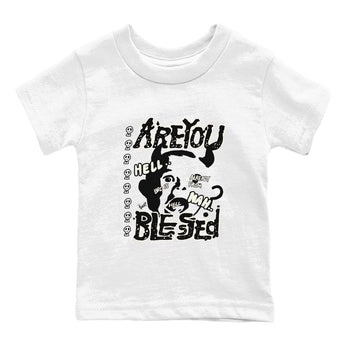 AJ5 Sail shirt to match jordans Are You Blessed sneaker tees Air Jordan 5 Sail SNRT sneaker release tees baby toddler White 2 cotton Shirt