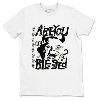 AJ5 Sail shirt to match jordans Are You Blessed sneaker tees Air Jordan 5 Sail SNRT Sneaker Release Tees unisex cotton White 2 crew neck shirt