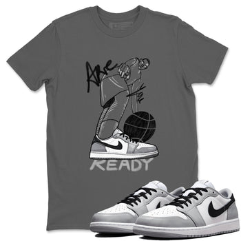 AJ1 Wolf Grey shirts to match jordans Are You Ready sneaker match tees Air Jordan 1 Wolf Grey SNRT Sneaker Tees streetwear brand Cool Grey 1 unisex cotton tee