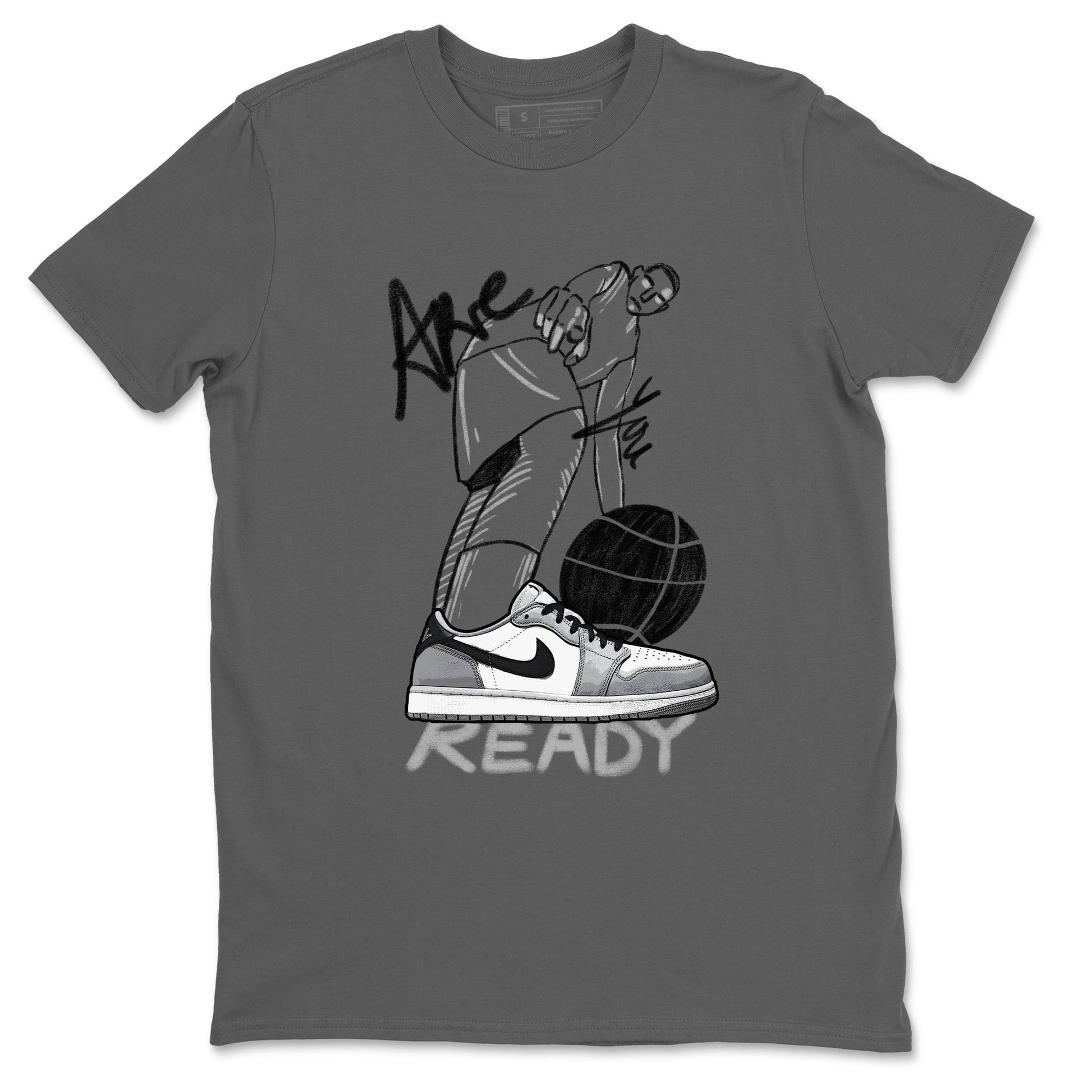 AJ1 Wolf Grey shirts to match jordans Are You Ready sneaker match tees Air Jordan 1 Wolf Grey SNRT Sneaker Tees streetwear brand Cool Grey 2 unisex cotton tee
