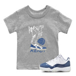 11s Diffused Blue shirts to match jordans Are You Ready sneaker match tees Air Jordan 11 Diffused Blue SNRT Sneaker Release Tees Youth Baby Heather Grey 1 crew neck shirts