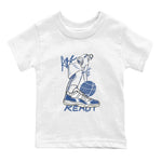 11s Diffused Blue shirts to match jordans Are You Ready sneaker match tees Air Jordan 11 Diffused Blue SNRT Sneaker Release Tees Youth Baby White 2 crew neck shirts