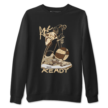 3s Desert Camo shirts to match jordans Are You Ready sneaker match tees Air Jordan 3 Desert Camo SNRT Sneaker Tees streetwear brand Black 2 unisex cotton tee