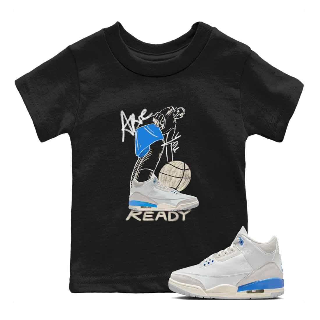 3s Lucky Shorts shirts to match jordans Are You Ready best t shirts to wear with jordans Air Jordan 3 Lucky Shorts match shoes to clothes SNRT Sneaker Tees Youth Baby Black 1 tee