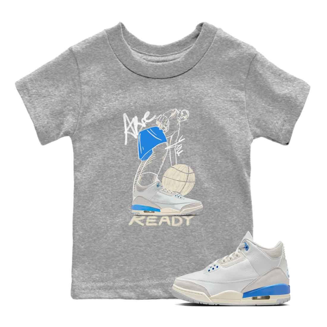 3s Lucky Shorts shirts to match jordans Are You Ready best t shirts to wear with jordans Air Jordan 3 Lucky Shorts match shoes to clothes SNRT Sneaker Tees Youth Baby Heather Grey 1 tee