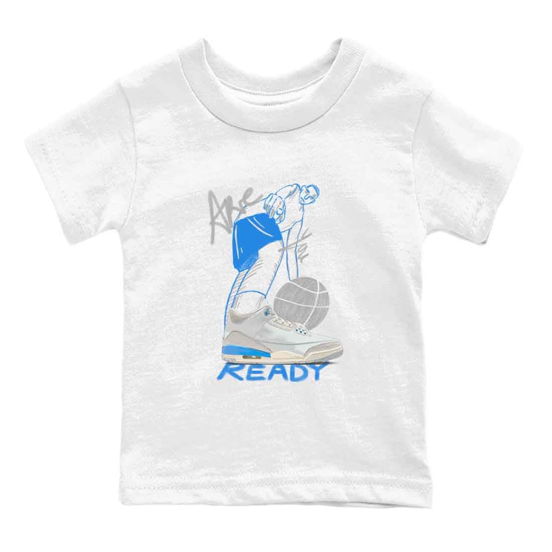 3s Lucky Shorts shirts to match jordans Are You Ready best t shirts to wear with jordans Air Jordan 3 Lucky Shorts match shoes to clothes SNRT Sneaker Tees Youth Baby White 2 tee
