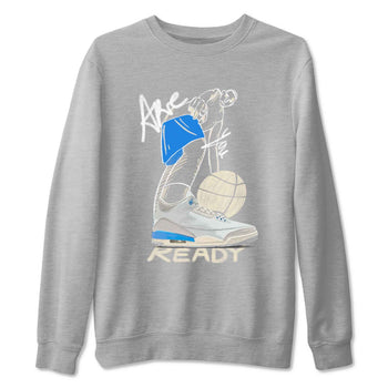 3s Lucky Shorts shirts to match jordans Are You Ready best t shirts to wear with jordans Air Jordan 3 Lucky Shorts match shoes to clothes SNRT Sneaker Tees unisex cotton Heather Grey 2 shirts