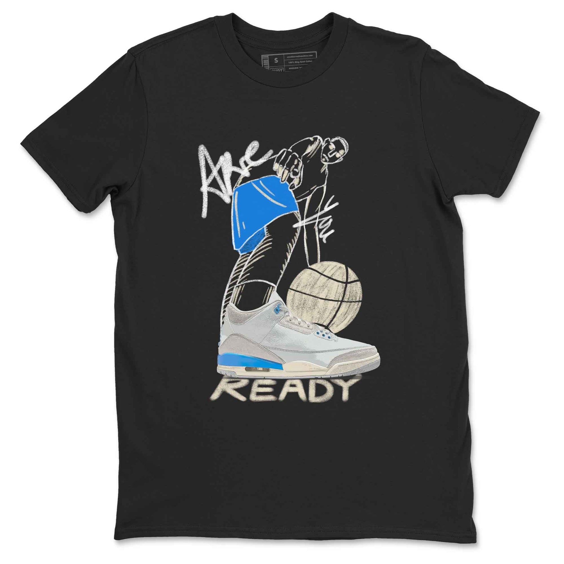 3s Lucky Shorts shirts to match jordans Are You Ready best t shirts to wear with jordans Air Jordan 3 Lucky Shorts match shoes to clothes SNRT Sneaker Tees unisex cotton Black 2 shirts