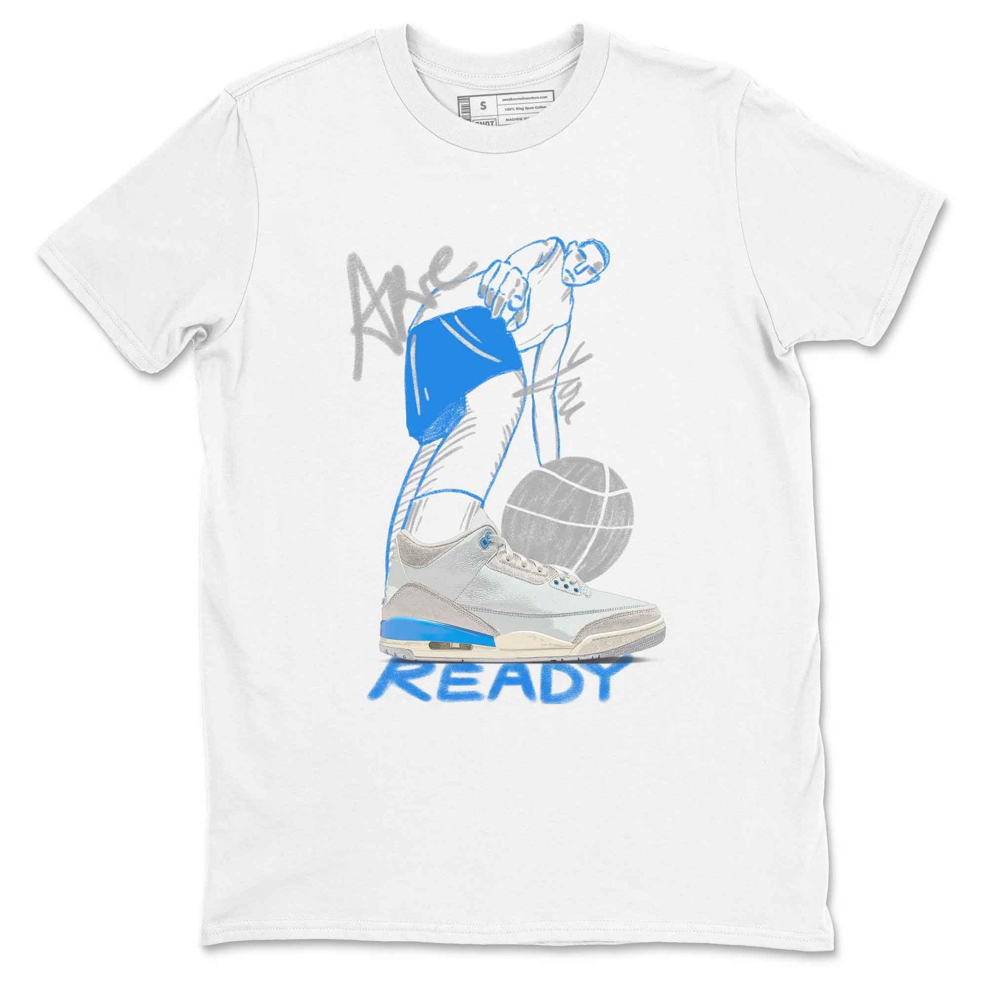 3s Lucky Shorts shirts to match jordans Are You Ready best t shirts to wear with jordans Air Jordan 3 Lucky Shorts match shoes to clothes SNRT Sneaker Tees unisex cotton White 2 shirts
