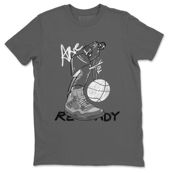 4s Wet Cement shirts to match jordans Are You Ready sneaker match tees Air Jordan 4 SE Wet Cement SNRT Sneaker Release Tees unisex cotton Cool Grey 2 crew neck shirts