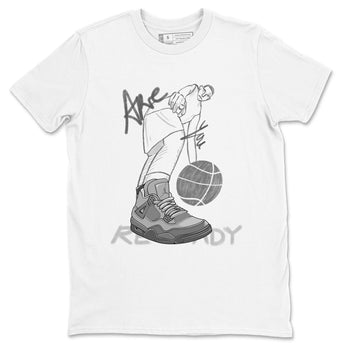 4s Wet Cement shirts to match jordans Are You Ready sneaker match tees Air Jordan 4 SE Wet Cement SNRT Sneaker Release Tees unisex cotton White 2 crew neck shirts