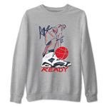 6s Olympic shirts to match jordans Are You Ready sneaker match tees Air Jordan 6 Olympic SNRT Sneaker Tees streetwear brand Heather Grey 2 unisex cotton tee