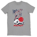 6s Olympic shirts to match jordans Are You Ready sneaker match tees Air Jordan 6 Olympic SNRT Sneaker Tees streetwear brand Heather Grey 2 unisex cotton tee