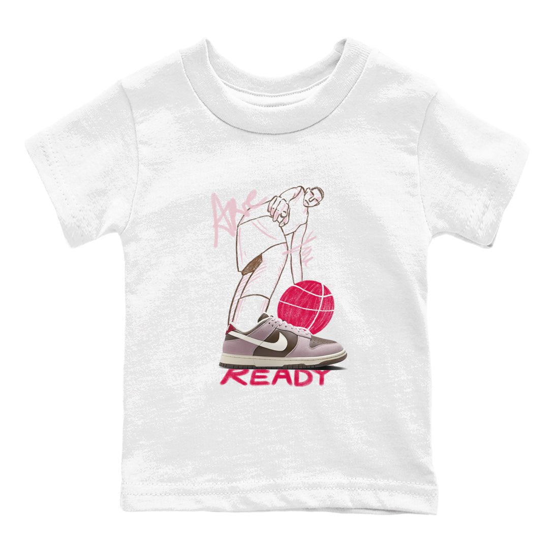 Dunk Cacao Wow And Pink Foam shirts to match jordans Are You Ready sneaker match tees Dunk Cacao Wow And Pink Foam SNRT Sneaker Tees streetwear brand Baby and Youth White 2 cotton tee