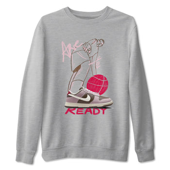 Dunk Cacao Wow And Pink Foam shirts to match jordans Are You Ready sneaker match tees Dunk Cacao Wow And Pink Foam SNRT Sneaker Tees streetwear brand Heather Grey 2 unisex cotton tee