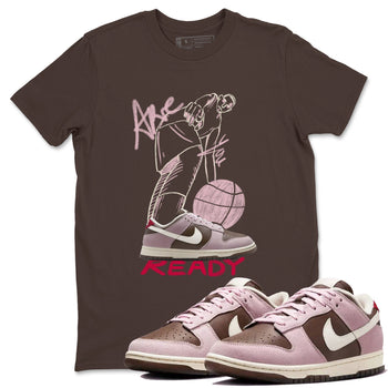 Dunk Cacao Wow And Pink Foam shirts to match jordans Are You Ready sneaker match tees Dunk Cacao Wow And Pink Foam SNRT Sneaker Tees streetwear brand Dark Chocolate 1 unisex cotton tee