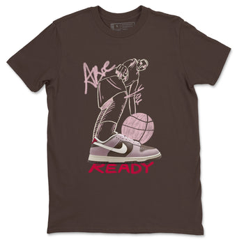 Dunk Cacao Wow And Pink Foam shirts to match jordans Are You Ready sneaker match tees Dunk Cacao Wow And Pink Foam SNRT Sneaker Tees streetwear brand Dark Chocolate 2 unisex cotton tee