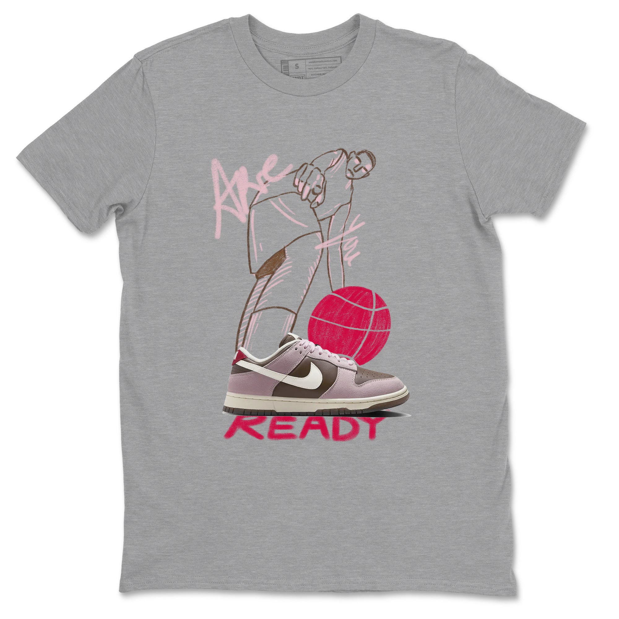 Dunk Cacao Wow And Pink Foam shirts to match jordans Are You Ready sneaker match tees Dunk Cacao Wow And Pink Foam SNRT Sneaker Tees streetwear brand Heather Grey 2 unisex cotton tee