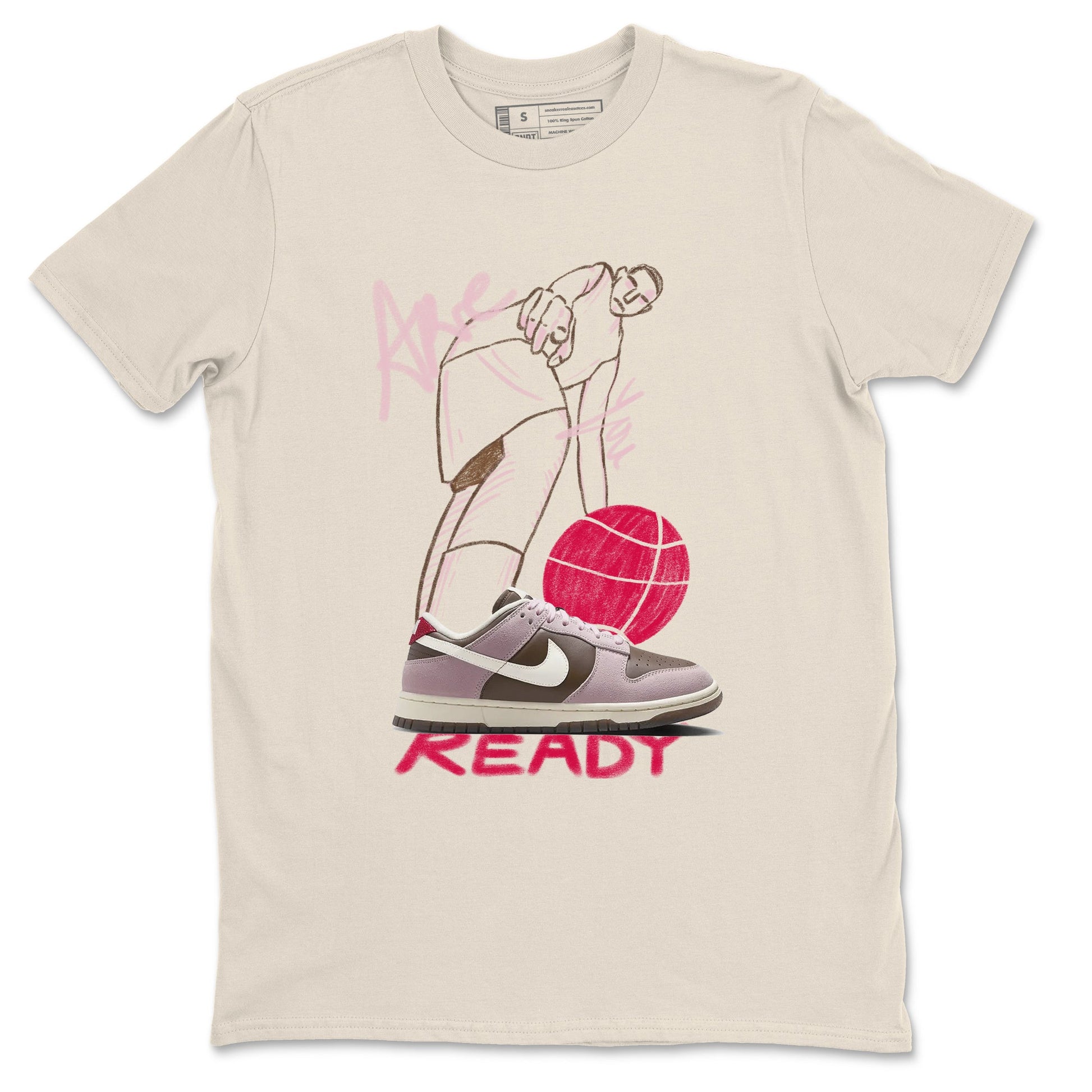 Dunk Cacao Wow And Pink Foam shirts to match jordans Are You Ready sneaker match tees Dunk Cacao Wow And Pink Foam SNRT Sneaker Tees streetwear brand Natural 2 unisex cotton tee