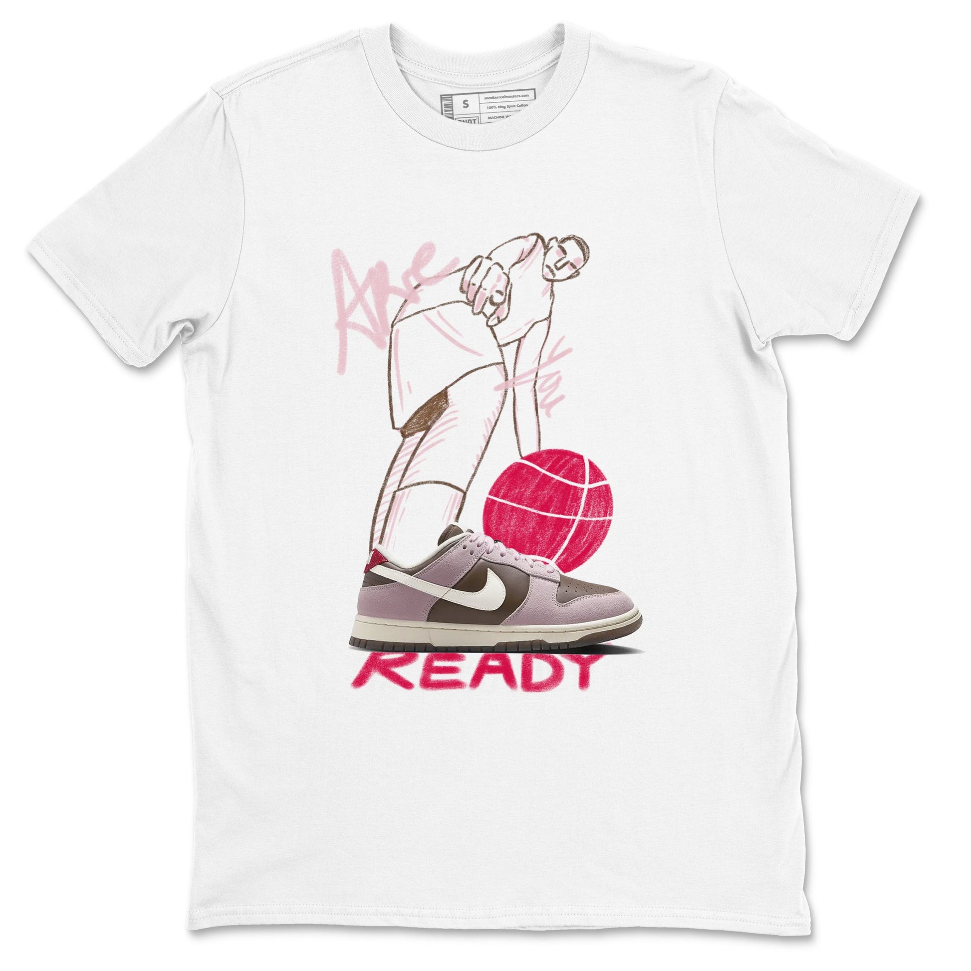 Dunk Cacao Wow And Pink Foam shirts to match jordans Are You Ready sneaker match tees Dunk Cacao Wow And Pink Foam SNRT Sneaker Tees streetwear brand White 2 unisex cotton tee