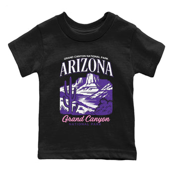 Sneaker match tees – Sneaker Tees To Match Air Jordan 11 Canyon Purple Shoes – Arizona Landscape Kids T-Shirt Black 2