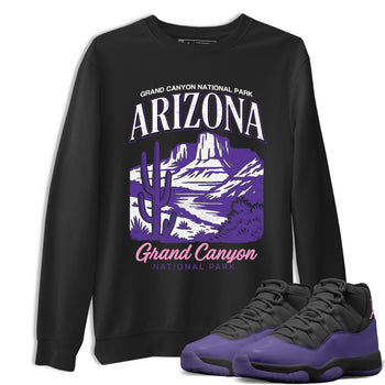 Sneaker match tees – Sneaker Tees To Match Air Jordan 11 Canyon Purple Shoes – Arizona Landscape Tee Black 1