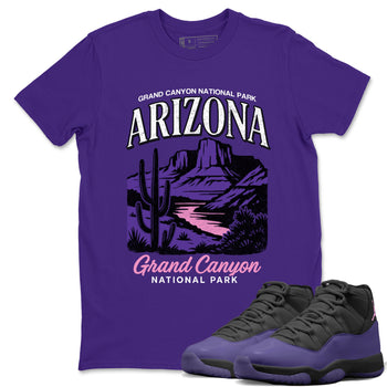 Sneaker match tees – Sneaker Tees To Match Air Jordan 11 Canyon Purple Shoes – Arizona Landscape Tee Purple 1