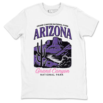 Sneaker match tees – Sneaker Tees To Match Air Jordan 11 Canyon Purple Shoes – Arizona Landscape Tee White 2