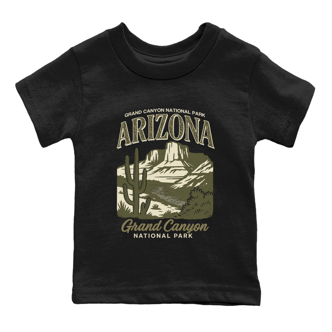 Sneaker match tees – Sneaker Tees To Match Air Jordan 3 Family Affair Shoes – Arizona Landscape Kids T-Shirt Black 2