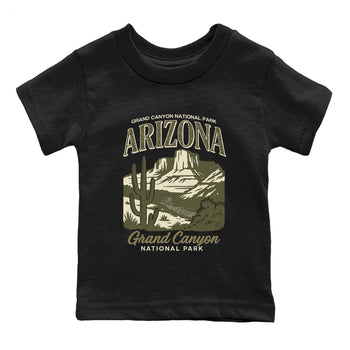 Sneaker match tees – Sneaker Tees To Match Air Jordan 3 Family Affair Shoes – Arizona Landscape Kids T-Shirt Black 2