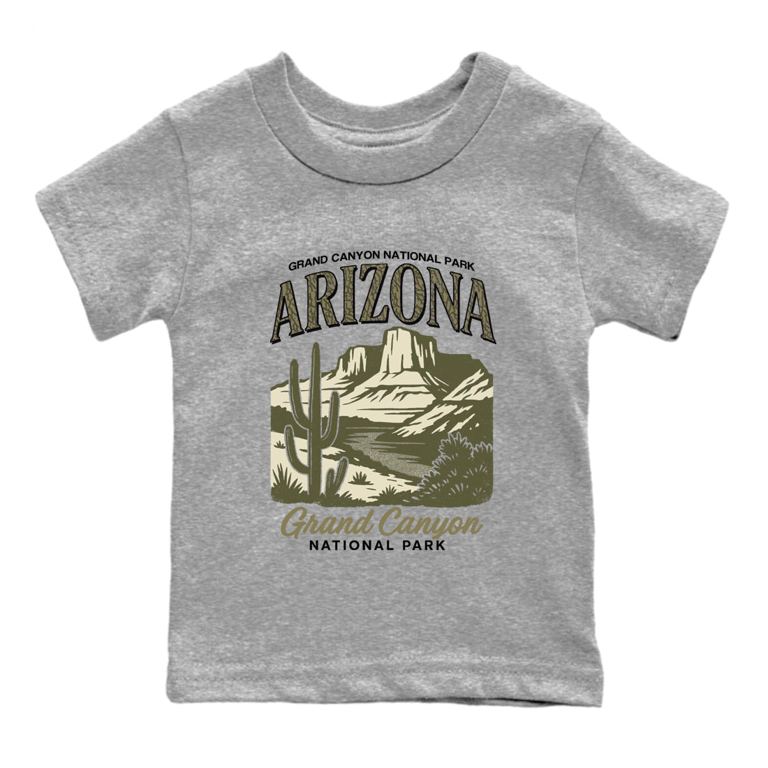 Sneaker match tees – Sneaker Tees To Match Air Jordan 3 Family Affair Shoes – Arizona Landscape Kids T-Shirt Heather Grey 2