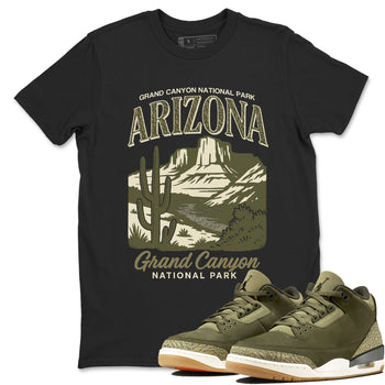 Sneaker match tees – Sneaker Tees To Match Air Jordan 3 Family Affair Shoes – Arizona Landscape Tee Black 1