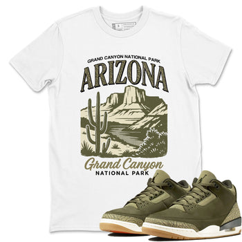 Sneaker match tees – Sneaker Tees To Match Air Jordan 3 Family Affair Shoes – Arizona Landscape Tee White 1